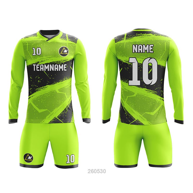 Customized Full Sublimation Long Sleeves Soccer Uniform SU377