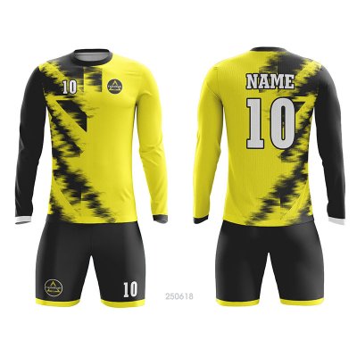 Customized Full Sublimation Long Sleeves Soccer Uniform SU243
