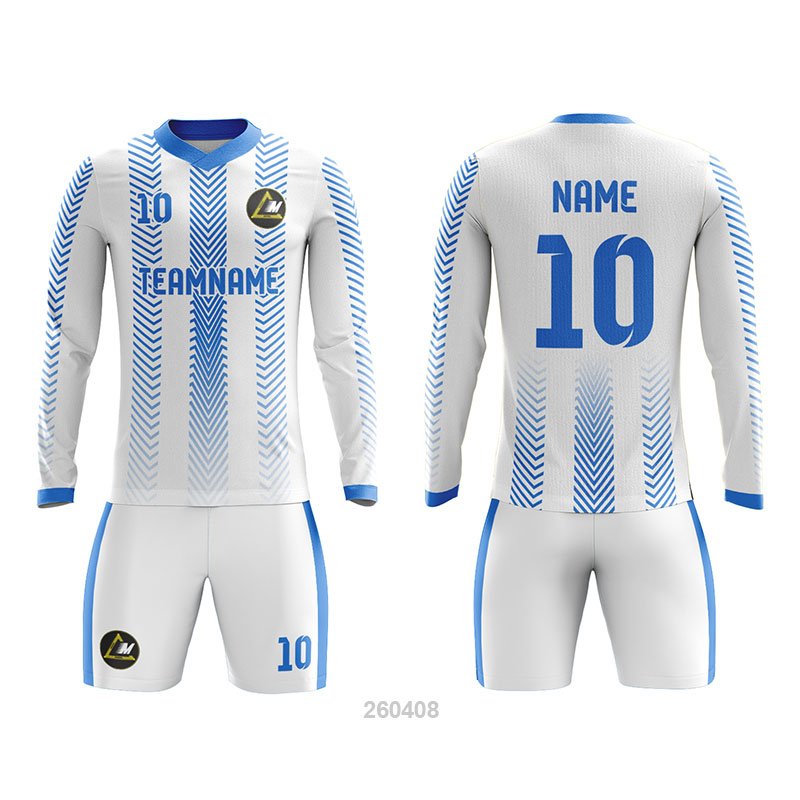 Customized Full Sublimation Long Sleeves Soccer Uniform SU369