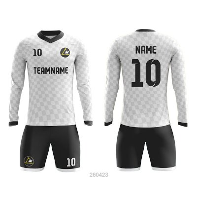 Customized Full Sublimation Long Sleeves Soccer Uniform SU382