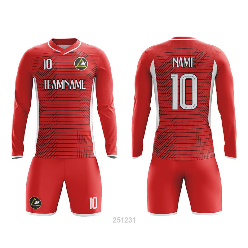 Customized Full Sublimation Long Sleeves Soccer Uniform SU371