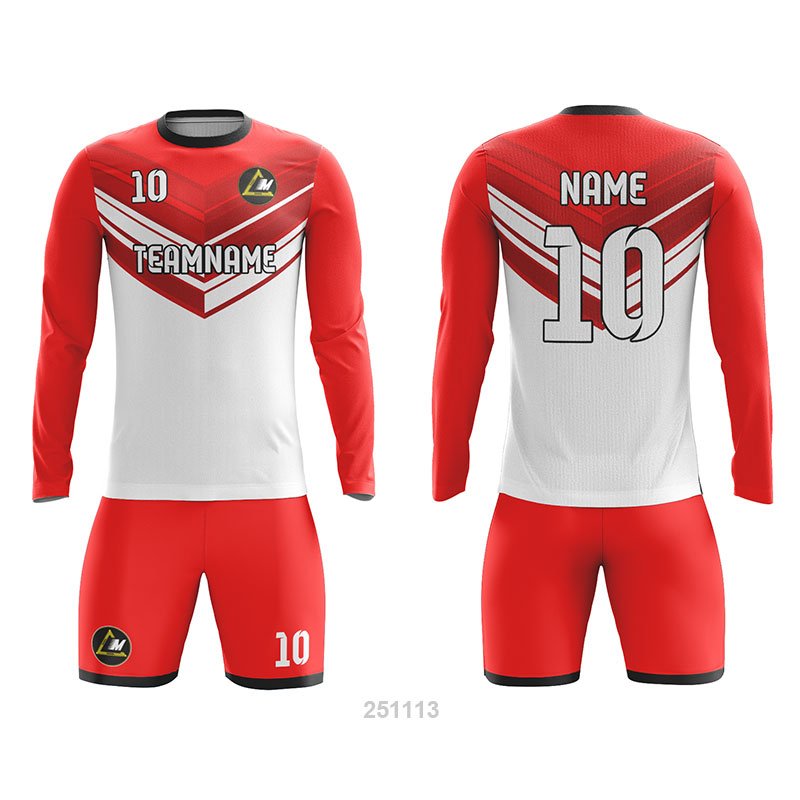 Customized Full Sublimation Long Sleeves Soccer Uniform SU392