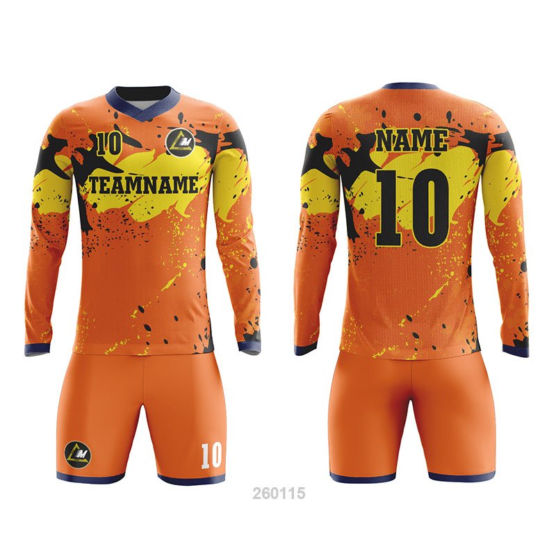 Customized Full Sublimation Long Sleeves Soccer Uniform SU372