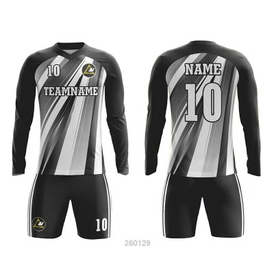 Customized Full Sublimation Long Sleeves Soccer Uniform SU373