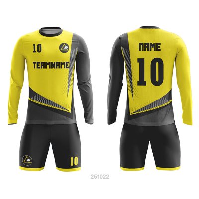 Customized Full Sublimation Long Sleeves Soccer Uniform SU366