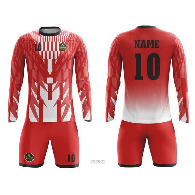 Customized Full Sublimation Long Sleeves Soccer Uniform SU240