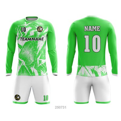 Customized Full Sublimation Long Sleeves Soccer Uniform SU247