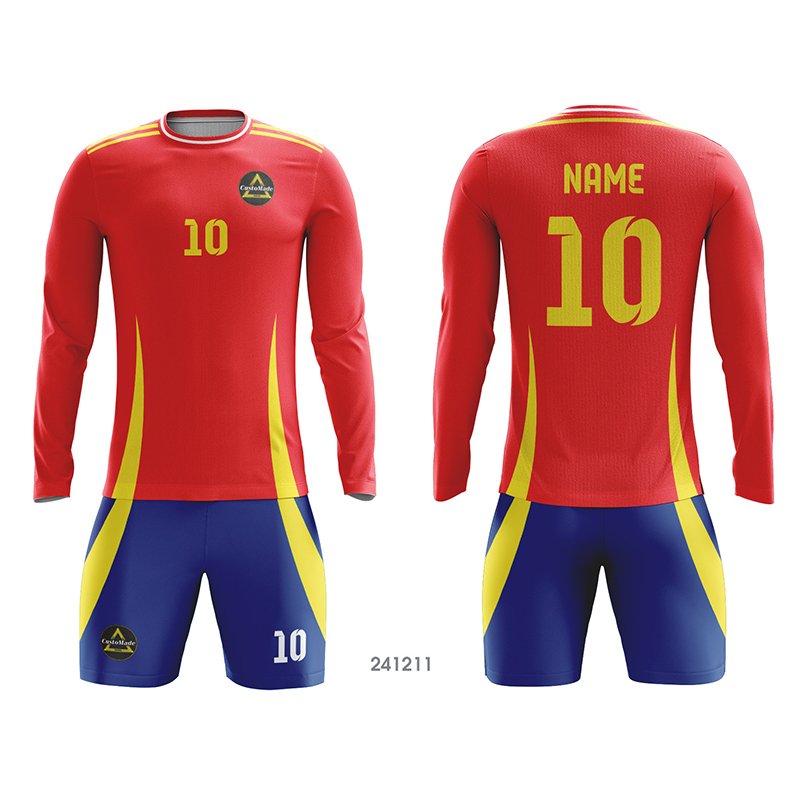 Customized Full Sublimation Long Sleeves Soccer Jersey SJ156