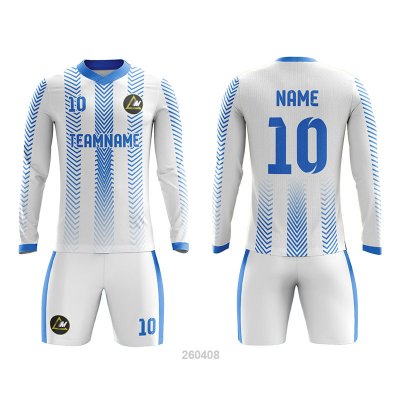 Customized Full Sublimation Long Sleeves Soccer Uniform SU369