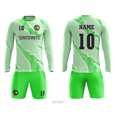 Customized Full Sublimation Long Sleeves Soccer Uniform SU365