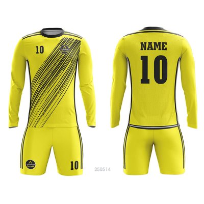 Customized Full Sublimation Long Sleeves Soccer Uniform SU239