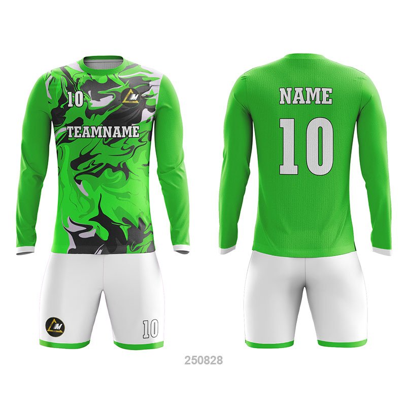 Customized Full Sublimation Long Sleeves Soccer Uniform SU359