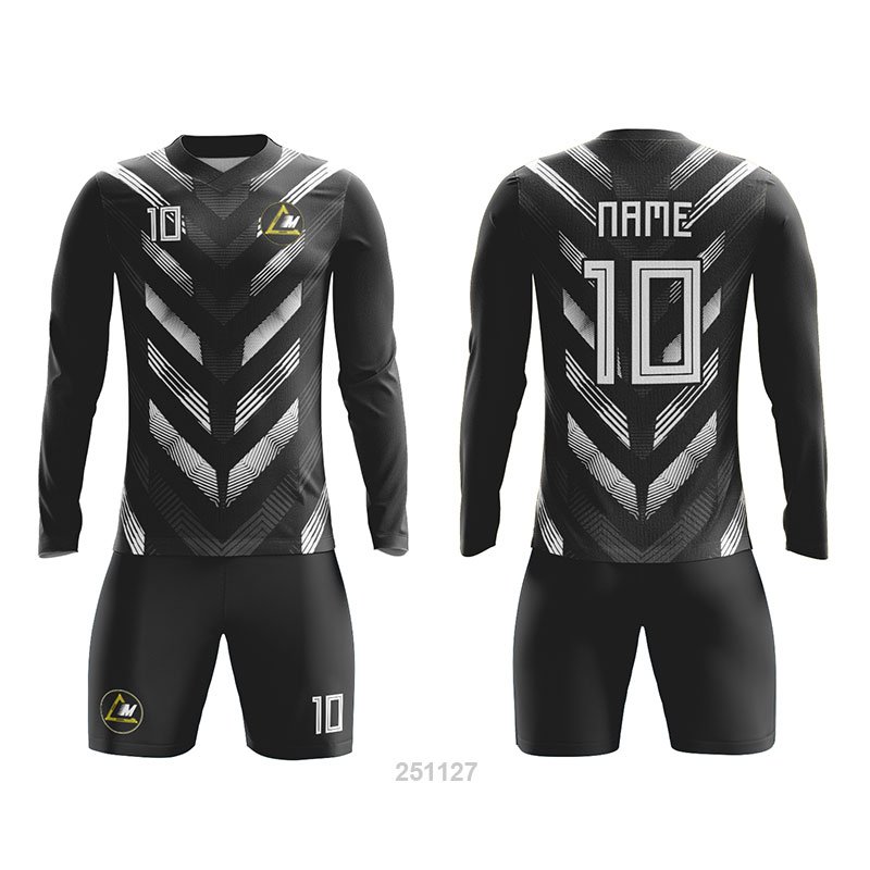 Customized Full Sublimation Long Sleeves Soccer Uniform SU384
