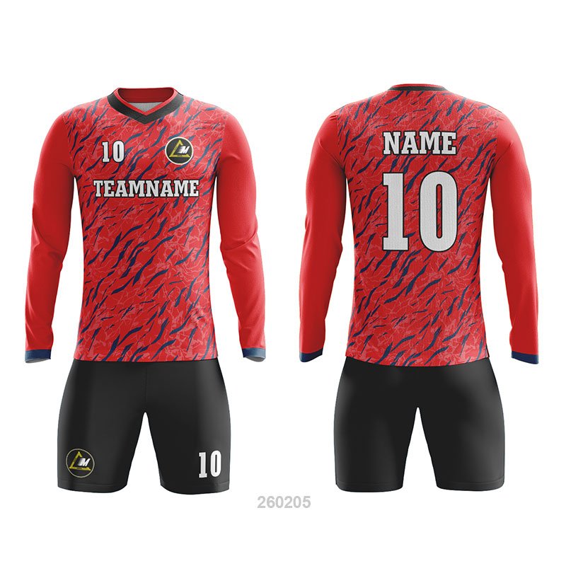 Customized Full Sublimation Long Sleeves Soccer Uniform SU388