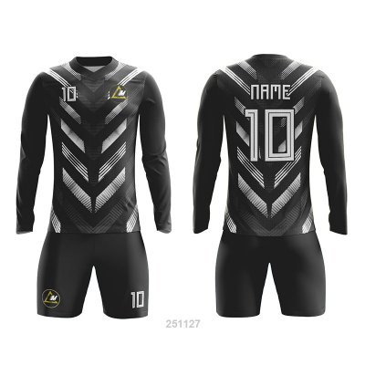 Customized Full Sublimation Long Sleeves Soccer Uniform SU384