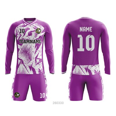 Customized Full Sublimation Long Sleeves Soccer Uniform SU381