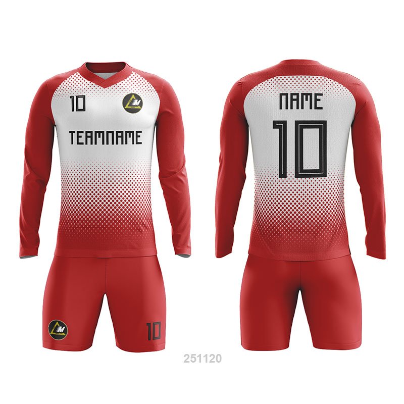 Customized Full Sublimation Long Sleeves Soccer Uniform SU368