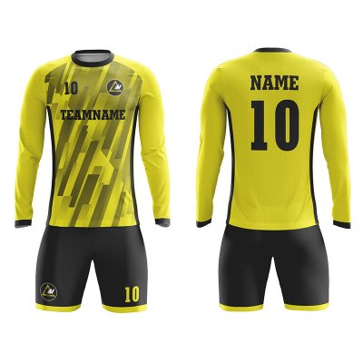 Customized Full Sublimation Long Sleeves Soccer Uniform SU244
