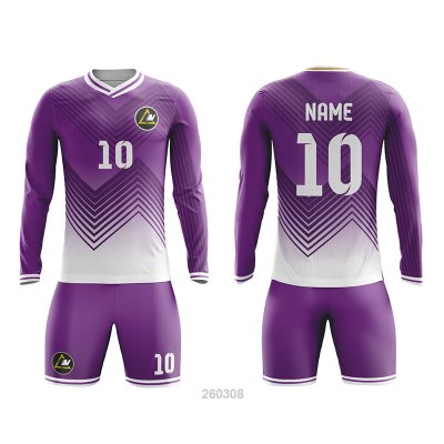 Customized Full Sublimation Long Sleeves Soccer Uniform SU389