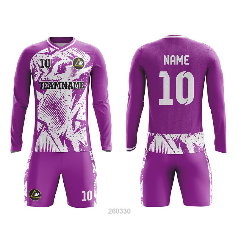 Customized Full Sublimation Long Sleeves Soccer Uniform SU381