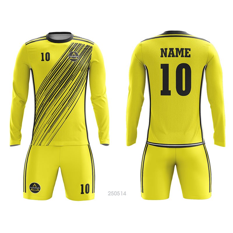 Customized Full Sublimation Long Sleeves Soccer Uniform SU239