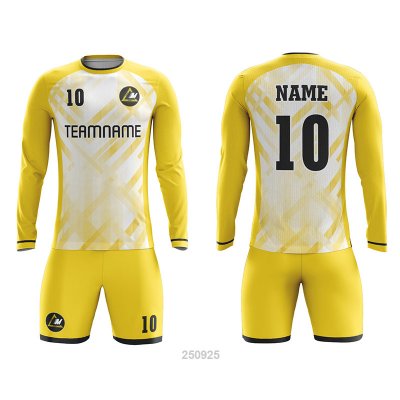 Customized Full Sublimation Long Sleeves Soccer Uniform SU363