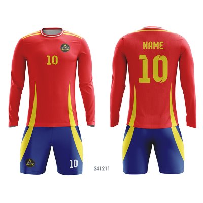 Customized Full Sublimation Long Sleeves Soccer Jersey SJ156