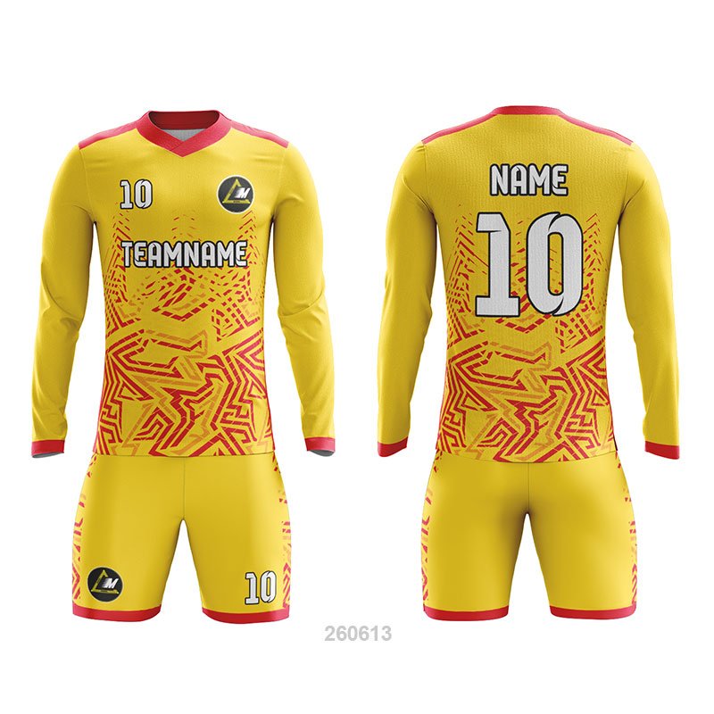 Customized Full Sublimation Long Sleeves Soccer Uniform SU374